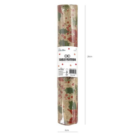 BIEŻNIK LNIANY GWIAZDA BETLEJEMSKA 275x28 CM