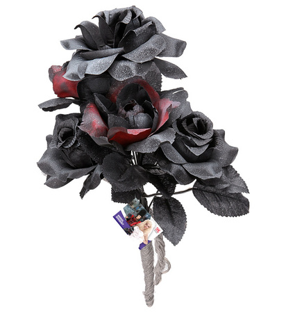 BUKIET CZERWONO-CZARNE KWIATY