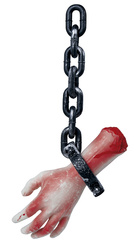 ODCIĘTA DŁOŃ Z ŁAŃCUCHEM 35 CM