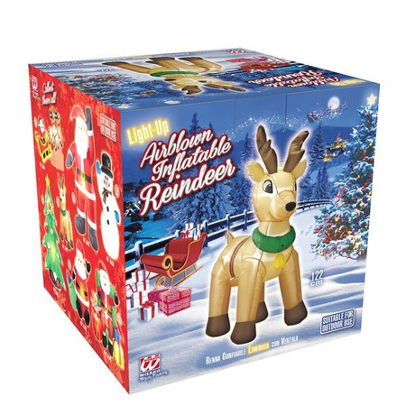 DEKORACJA DMUCHANY RENIFER BOŻE NARODZENIE 122 CM