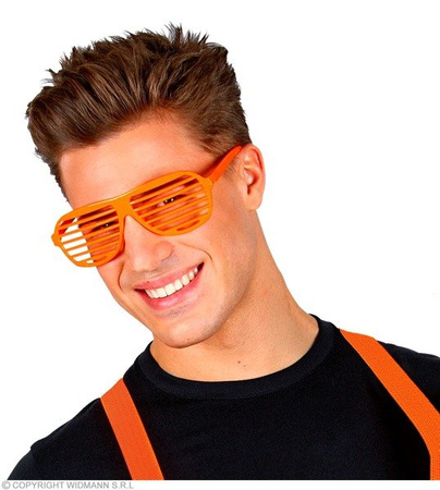 OKULARY POMARAŃCZOWE ŻALUZJE