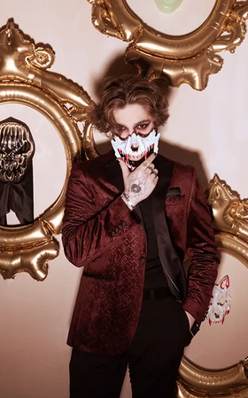 MASKA CZASZKA 16.5 X 14 CM HALLOWEEN