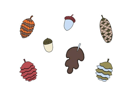 Dekoracje papierowe Woodland (1 op. / 7 szt.)