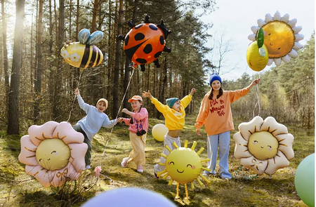 BALON FOLIOWY BIEDRONKA 85 X 83 CM