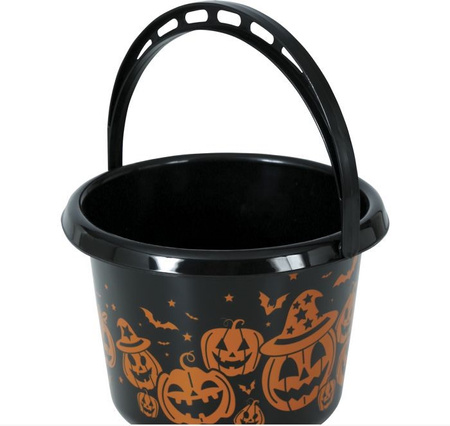 WIADERKO NA SŁODYCZE CZARNE DYNIE 18X14 CM