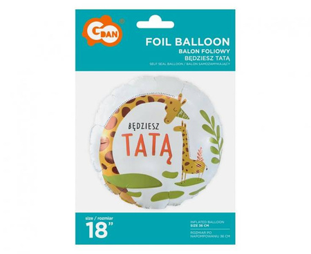 BALON FOLIOWY BĘDZIESZ TATĄ 46 CM