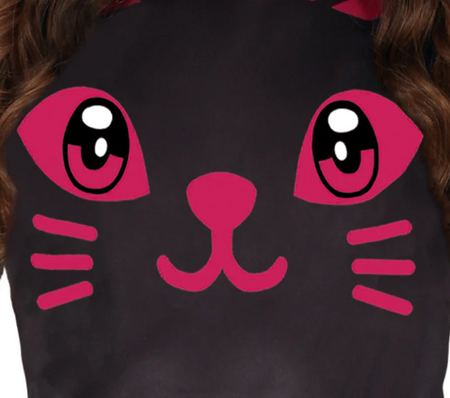 STRÓJ DLA DZIEWCZĄT CZARNY KOTEK