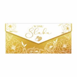 KOPERTA KARTKA W DNIU ŚLUBU ZŁOTA