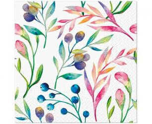 SERWETKI PAPIEROWE OWOCE LEŚNE 33 CM 20 SZTUK