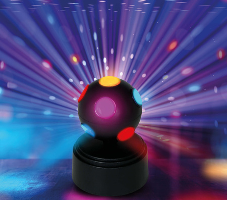 KULA DYSKOTEKOWA LED 9X9X12 CM NA BATERIE