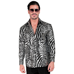 KOSZULA MĘSKA CZARNO SREBRNA