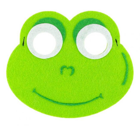Maska filcowa Żabka, rozm. 17 x 15 cm KK