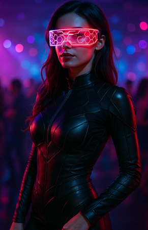  OKULARY PODŚWIETLANE LED CYBERPUNK