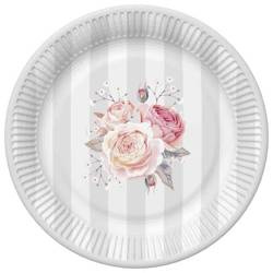 TALERZYKI W RÓŻE PASKI 18 CM