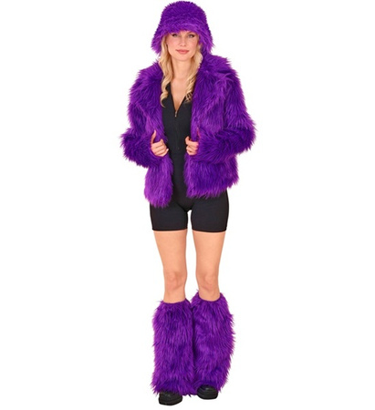 OCIEPLACZE NA NOGI FIOLETOWE FUTRZASTE