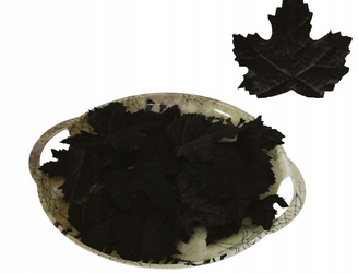 LIŚCIE DEKORACYJNE CZARNE 24 SZT