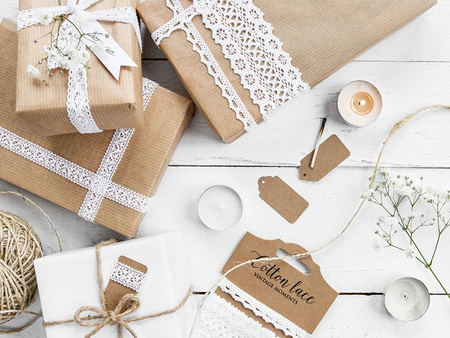 KORONKI BAWEŁNIANE BIAŁE 3 SZT.