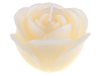 ŚWIECZKA RÓŻA KOŚĆ SŁONIOWA 7 X 4 CM  1 SZT