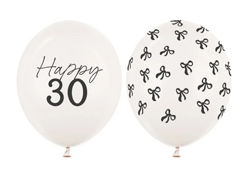 BALONY LATEKSOWE HAPPY 30 KOKARDKI 50 SZT 30 CM