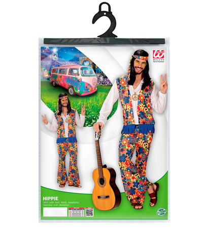 STRÓJ HIPPIS MĘSKI KWIATY