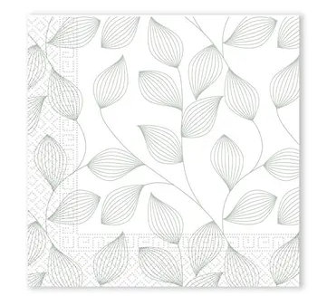 ZESTAW LIŚCIE TALERZYKI+KUBECZKI+SERWETKI