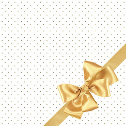 SERWETKI W KROPKI ZŁOTA KOKARDA 33 X 33 CM