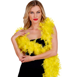 BOA Z PIÓR ŹÓŁTE 180 CM 80 G