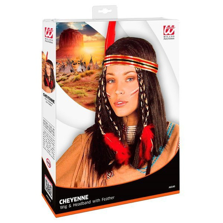 PERUKA INDIANKA CZARNA