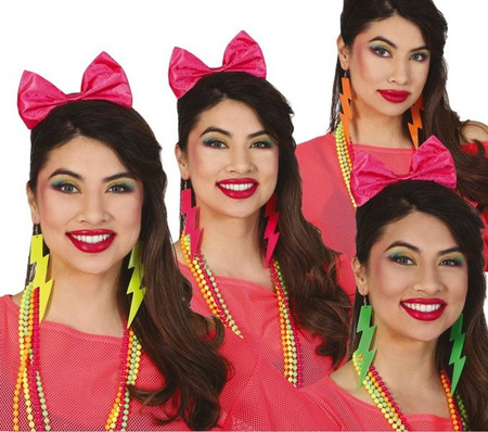 KOLCZYKI DISCO PIORUN ŻÓŁTE