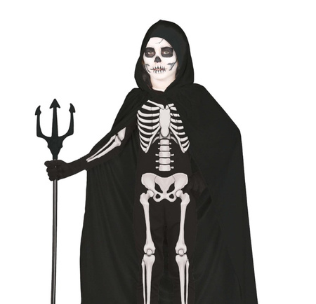 PELERYNA CZARNA Z KAPTUREM 100 CM 