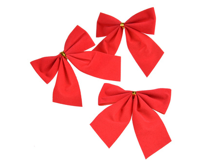 KOKARDKI 12 SZT CZERWONE