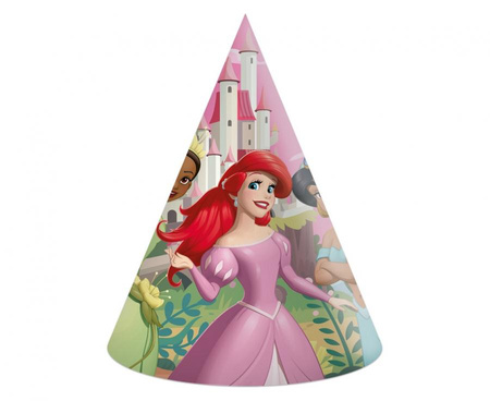 Czapeczki papierowe Princess, 6 szt.