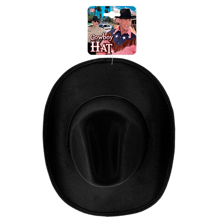 KAPELUSZ KOWBOJSKI GŁADKI CZARNY