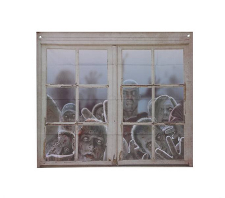 DEKORACJA NA OKNO ZOMBIE 80x90 CM