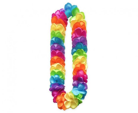 NASZYJNIK W KWIATY HAWAJSKI WIELOKOLOROWE KWIATKI