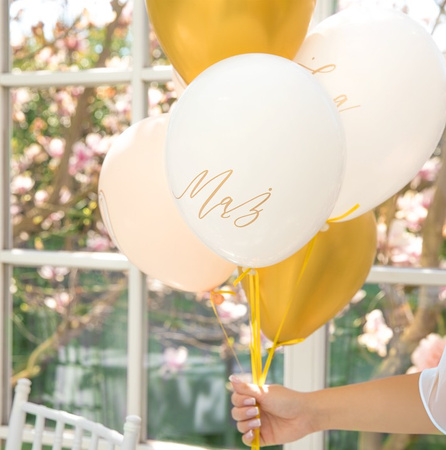 BALONY LATEKSOWE MĄŻ ŻONA 6 SZT 30 CM