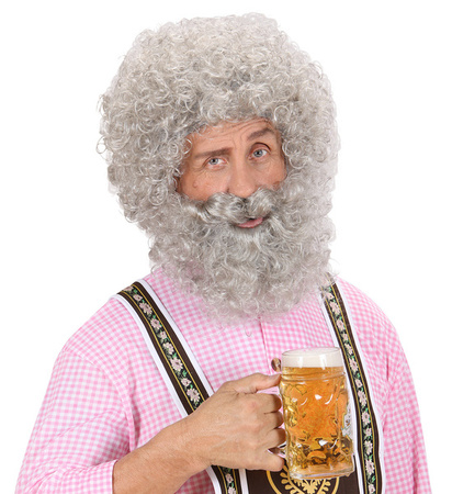 PERUKA Z BRODĄ SIWA KAPITAN