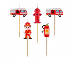 ŚWIECZKI PIKERY STRAŻ POŻARNA 5 SZT