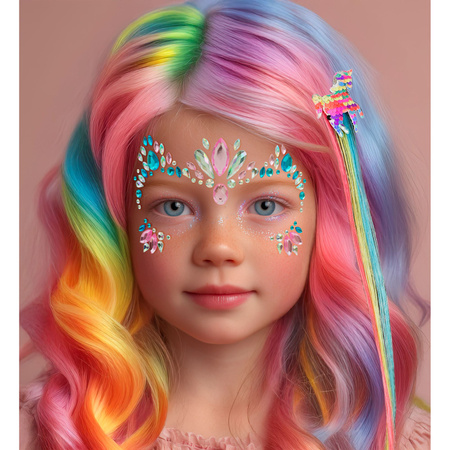 NAKLEJKI SAMOPRZYLEPNE NA TWARZ JEDNOROŻEC 