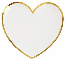 TALERZYKI SERCA BIAŁE 22.5 x 20 cm