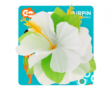 SPINKA HAWAJKA DUŻY BIAŁY KWIAT