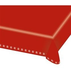 OBRUS PLASTIKOWY CZERWONY BBQ 260X80 CM