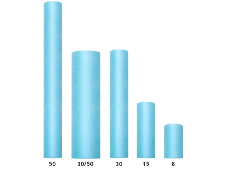TIUL SZTYWNY JASNY TURKUS 30 cm x 50 m