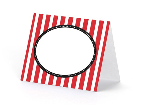 Wizytówka na stół Serduszko, 8 x 6,5cm, mix (1 karton / 40 op.) (1 op. / 6 szt.)