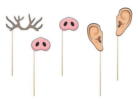 KARTECZKI NA PATYKU JELEŃ, ŚWINKA, USZY