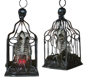 SOWA SZKIELET W KLATCE HALLOWEEN