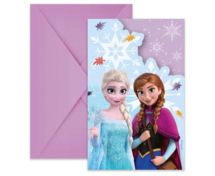 ZAPROSZENIA PAPIEROWE FROZEN 6 SZT