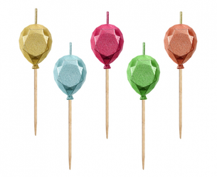 ŚWIECZKI PIKERY BALONIKI 5 SZT