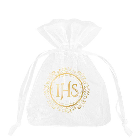 WORECZKI Z ORGANZY BIAŁE KOMUNIA ŚWIĘTA 10 SZT.