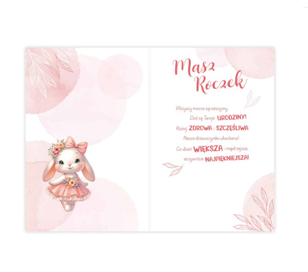 KARTKA OKOLICZNOŚCIOWA ROCZEK KRÓLICZEK